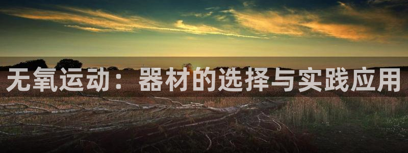 凯捷体育娱乐40996：无氧运动：器材的选择与实践应