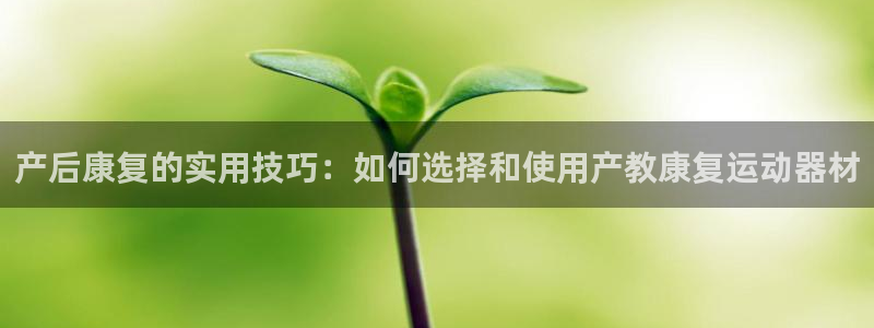 凯捷体育平台注册：产后康复的实用技巧：如何选择和使用产教康复